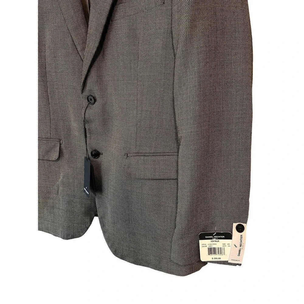 Daniel Hechter Men's 42S Wool Tweed Blazer Gray